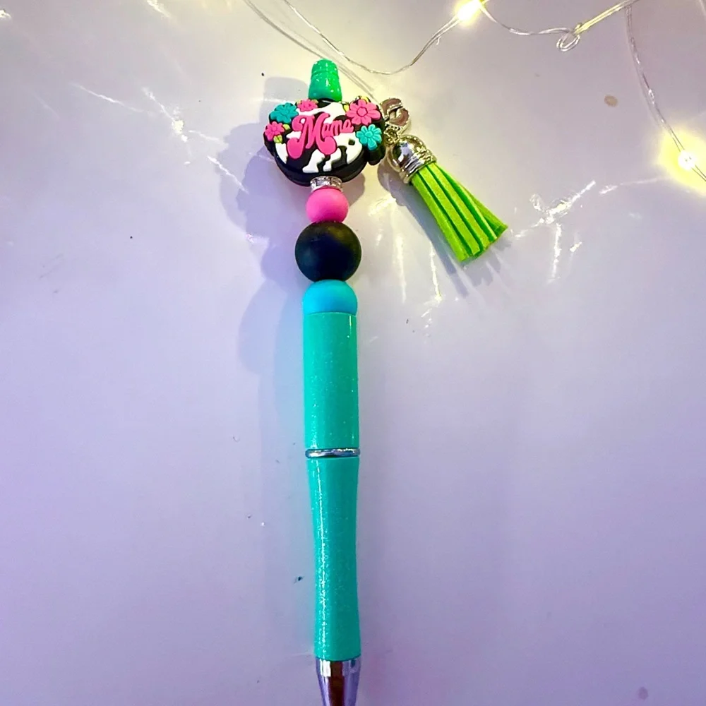 Colorful Beaded Pens with Tassels